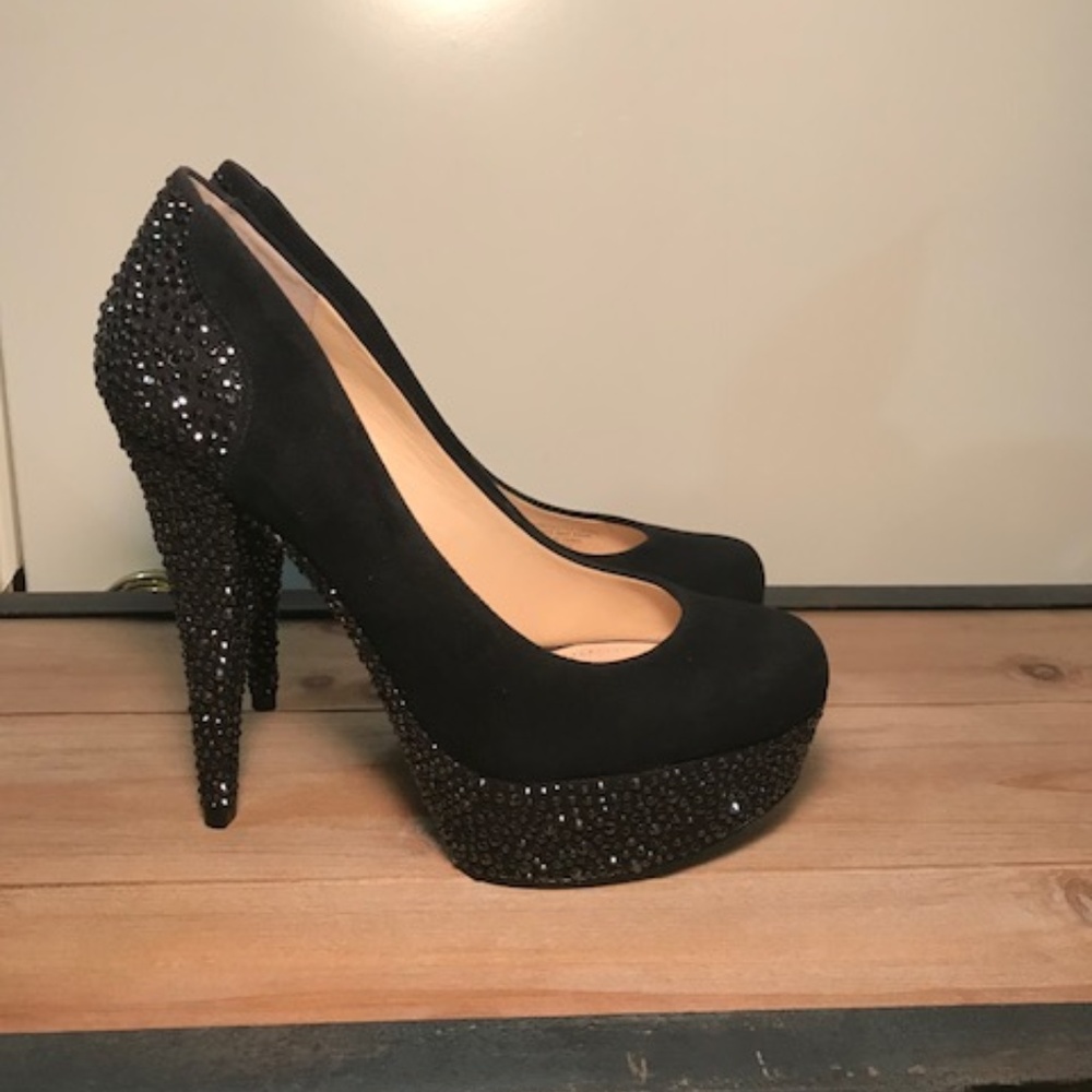 Enzo Angiolino "Beccalynn" Pump, Prom, Formal, Rhinestones, Wedding, LBD